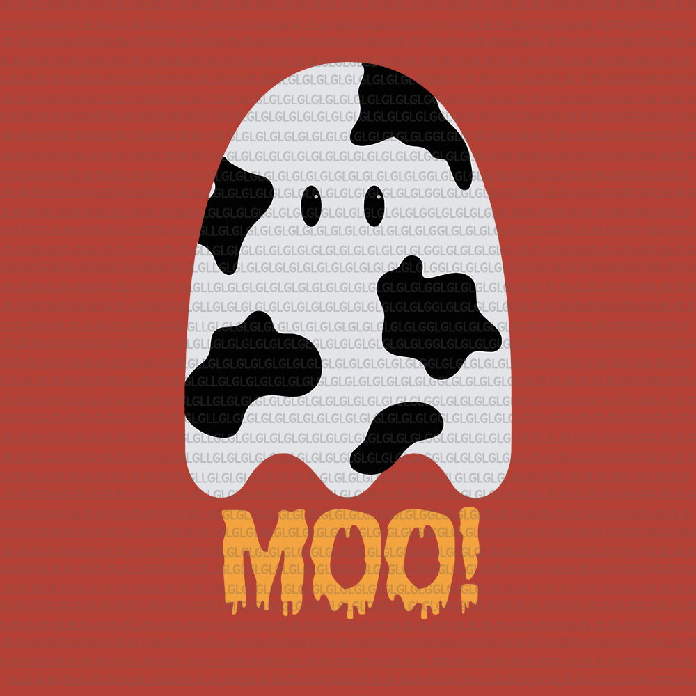 Moo! Cute Funny Cow Print Ghost Halloween, Moo halloween svg, Moo hall –  buydesigntshirt