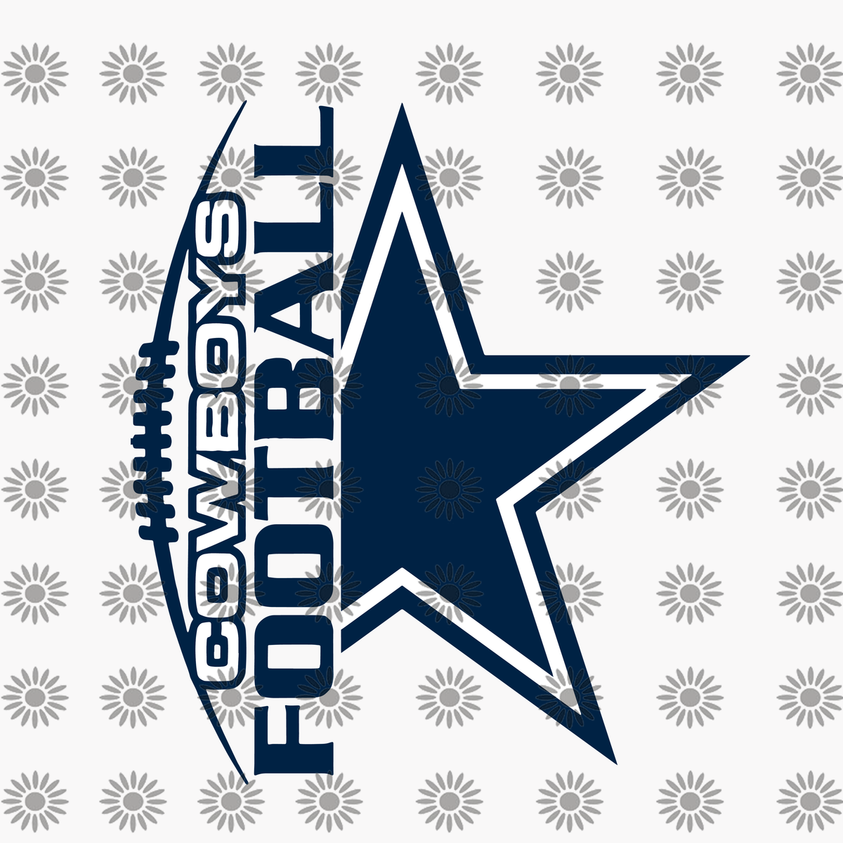 Dallas Cowboys NFL American Football Logo Design SVG For Cricut