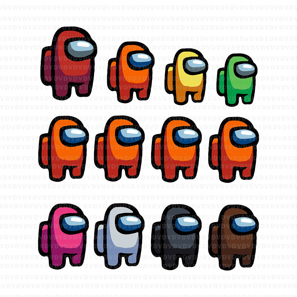 AMONG US Group Video Game SVG Png Jpg Instant File 