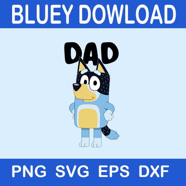 Dad Bluey Svg