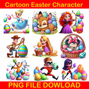 Cartoon Easter Character  Bundle Png, Superhero Easter Png