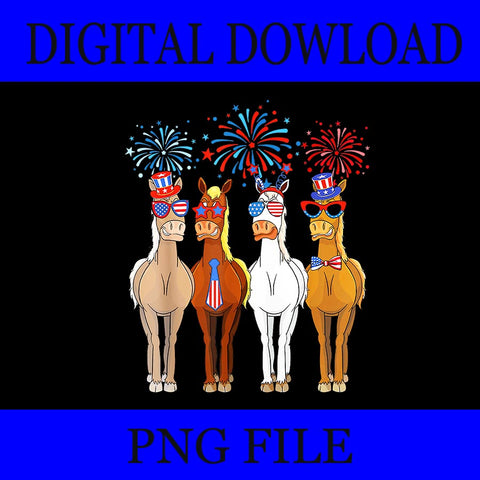 Horse 4th Of July USA Patriotic PNG, Horse Flag USA PNG