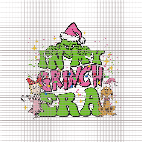 In My Grinch ERA Png, Pink Grinch Png, Pink Christmas Png, Pink Grinchmas Png