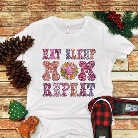 Eat Sleep Mom Repeat Png