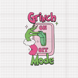 Grinch On Off Mode Png, Pink Grinch Png, Pink Christmas Png, Pink Grinchmas Png