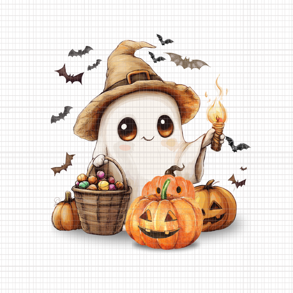 Cute Ghost Pink PNG, Halloween Cute Ghost Coffee PNG, Trendy Bougie Boo PNG, Ghost Spooky Vibes PNG, Cute Ghost PNG