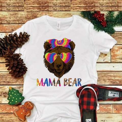 Mama Bear Tie Dye Png