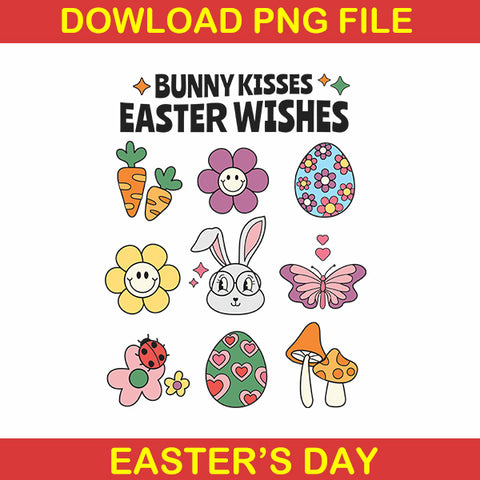 Bunny Kisses Easter Wishes Png