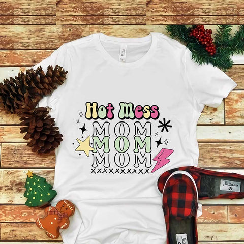 Hot Mess Mom Png, Mother's Day Png