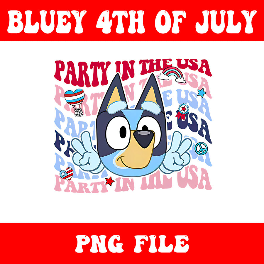 Party In The USA Bluey PNG