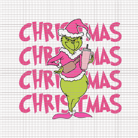 Grinch Christmas Png, Pink Grinch Png, Pink Christmas Png, Pink Grinchmas Png