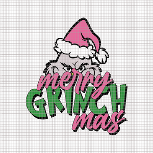 Merry Grinchmas Svg, Pink Grinch Svg, Pink Christmas Svg, Pink Grinchmas Svg, Grinchmas Svg