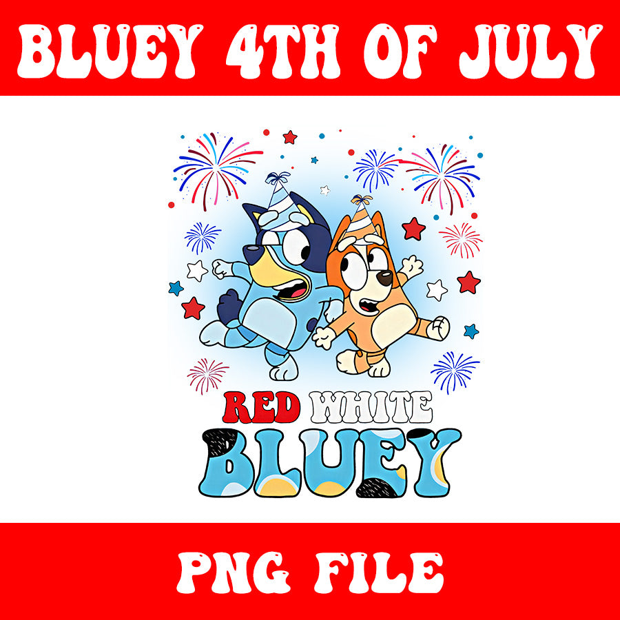 Red White Bluey PNG