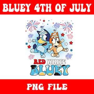 Red White Bluey PNG