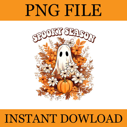  Spooky Season Pumpkin Fall Autumn PNG, Spooky Season Ghost PNG