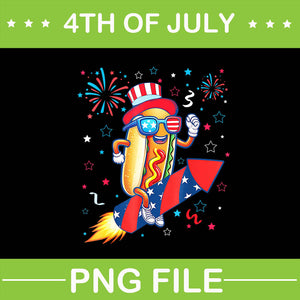 Hotdog 4th of july patriotic rocket and fireworks png, hotdog 4th of july png