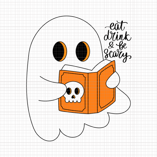 Ghost Reading Book PNG, Halloween Cute Ghost Coffee PNG, Trendy Bougie Boo PNG, Ghost Spooky Vibes PNG, Book Ghost Halloween PNG