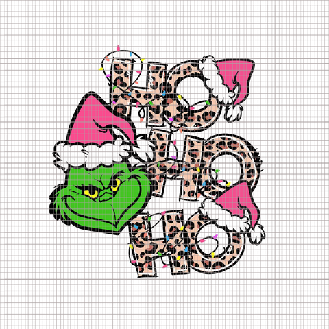 Grinch Ho Ho Ho Png, Grinch Christmas Png, Pink Grinch Png, Pink Christmas Png, Pink Grinchmas Png