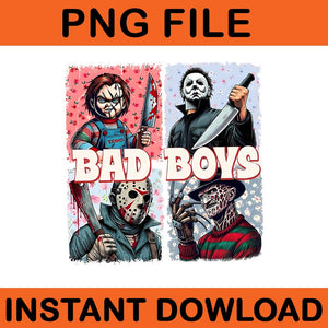 Bad Boys Horror Movie Characters Friends Halloween PNG