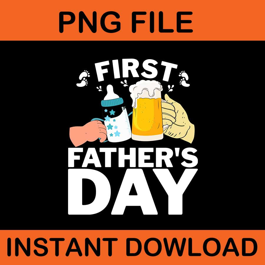 First Father's Day Png, Baby Father Day Png