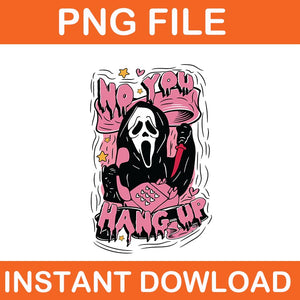 No You Hang Up Pink Ghost PNG, Pink Ghost Halloween PNG