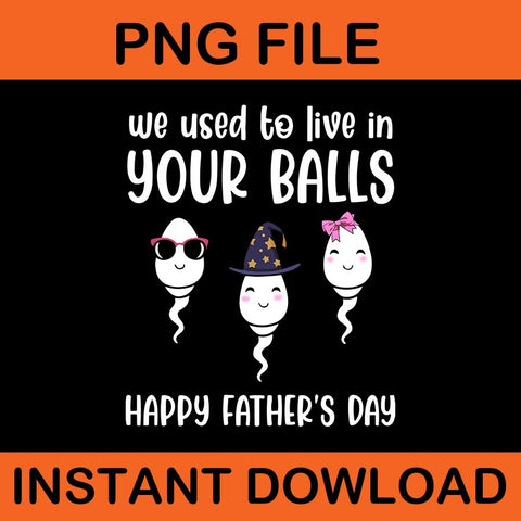 We Used To Live In Your Balls Happy Father's Day PNG