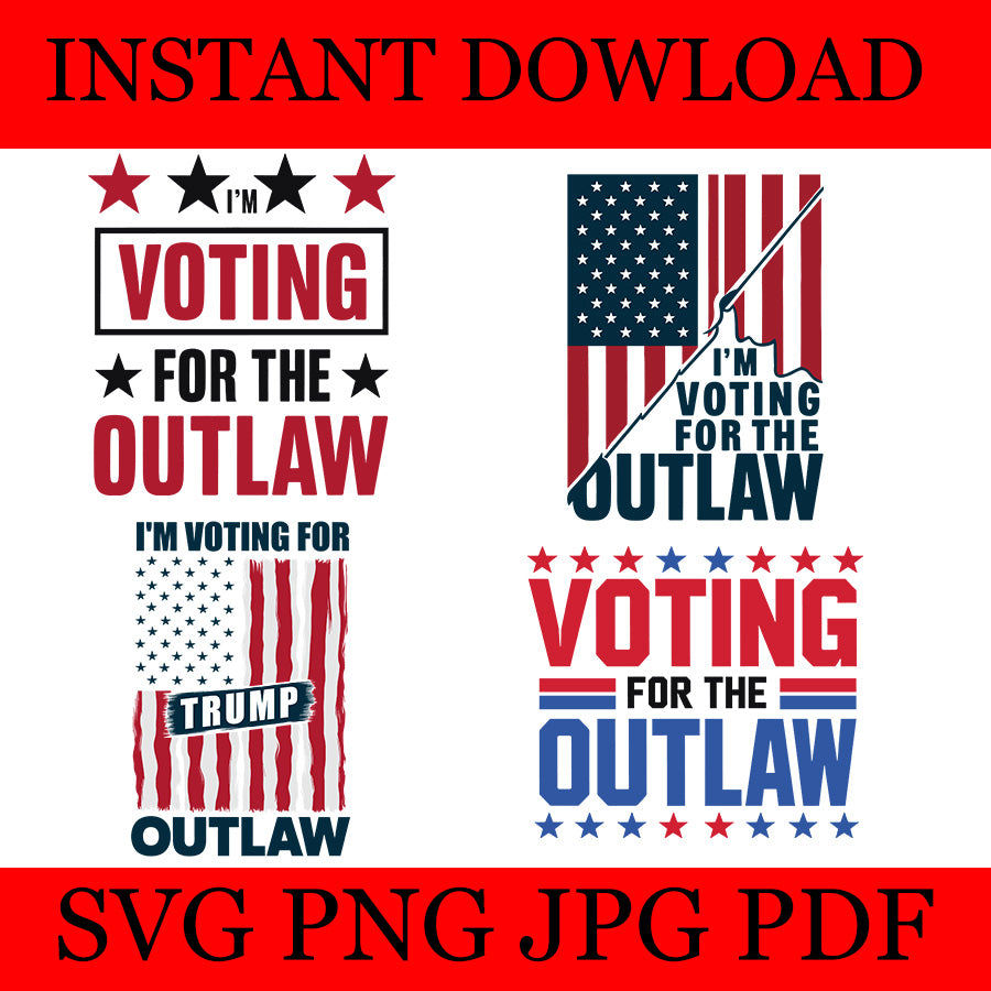 I'm Voting For The Outlaw Trump SVG