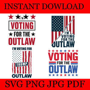 I'm Voting For The Outlaw Trump SVG