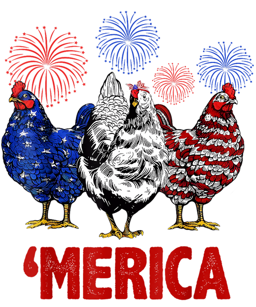 Chicken USA Flag Patriotic PNG, Chicken Lover 4th of July PNG