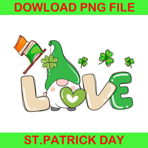 Gnome Love St Patrick's Day png