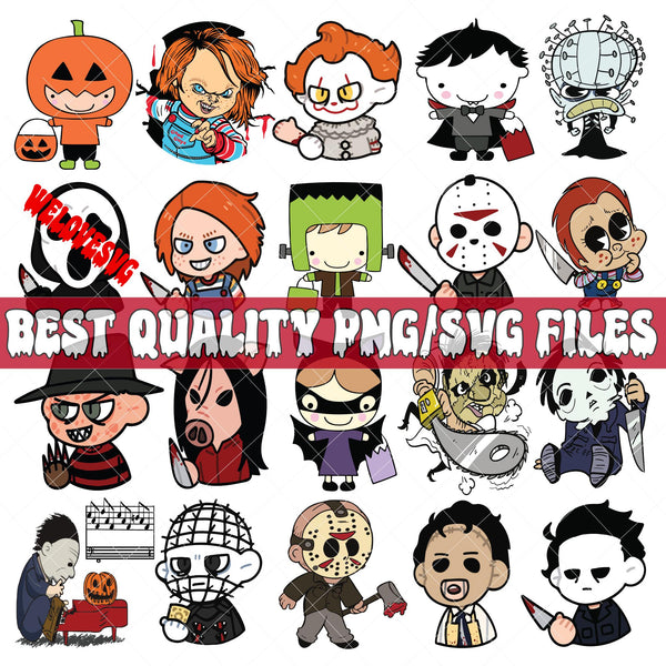 Bundle Halloween 1000+ Villains Bundle Png, Horror Movie Halloween Png, Horror Movie Png, Pink Ghost Halloween PNG