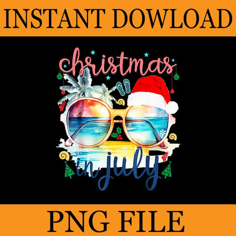 Sunglasses Christmas In July Santa Hat Summer PNG