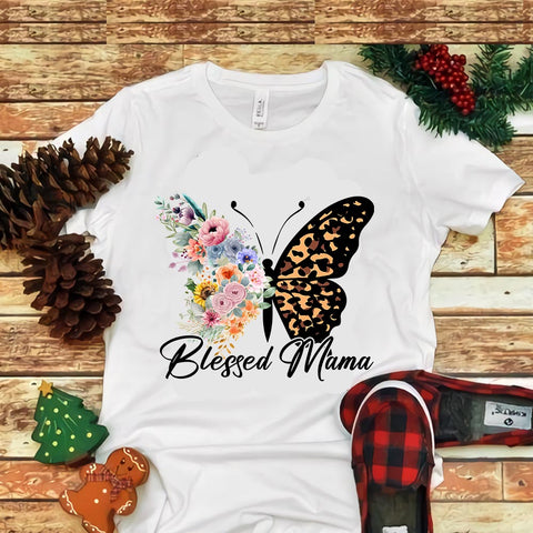 Blessed Mama Butterfly Flower Png
