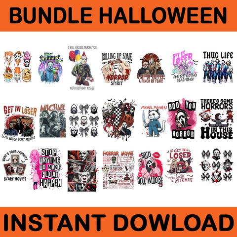 Bundle Horror Friend Movie Halloween PNG, Thug Life Horror Movies Friend PNG