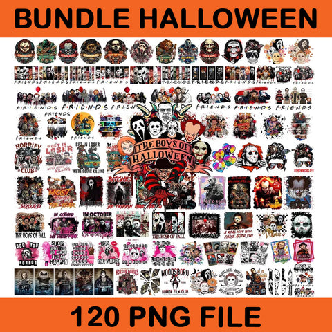 120 Halloween Character PNG Bundle, Horror Characters Bundle, Horror Friends PNG, Horror Bundle PNG, Horror Movie PNG