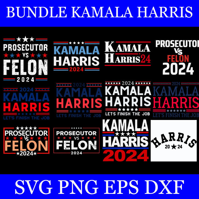 Bundle Kamala Harris 2024 SVG, Kamala Harris For President SVG, Kamala Harris SVG