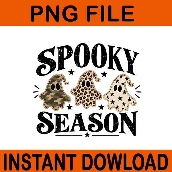 Spooky Season Leopard Camo Checkered Ghost Halloween Png, Spooky Season Ghost Camo Png, Ghost Camo Halloween Png, Spooky Season Ghost Png