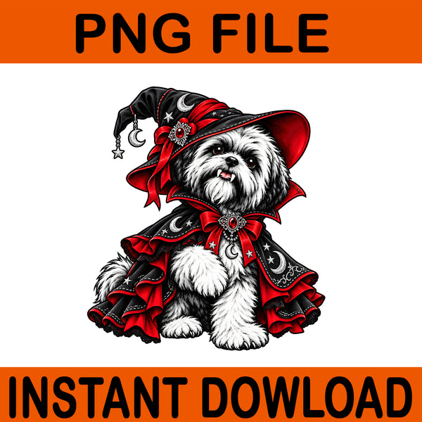 Shih Tzu Vampire Halloween Png, Shih Tzu Ghost Png, Shih Tzu Witch Halloween png, Shih Tzu Dogs PNG, Shih Tzu Halloween Png