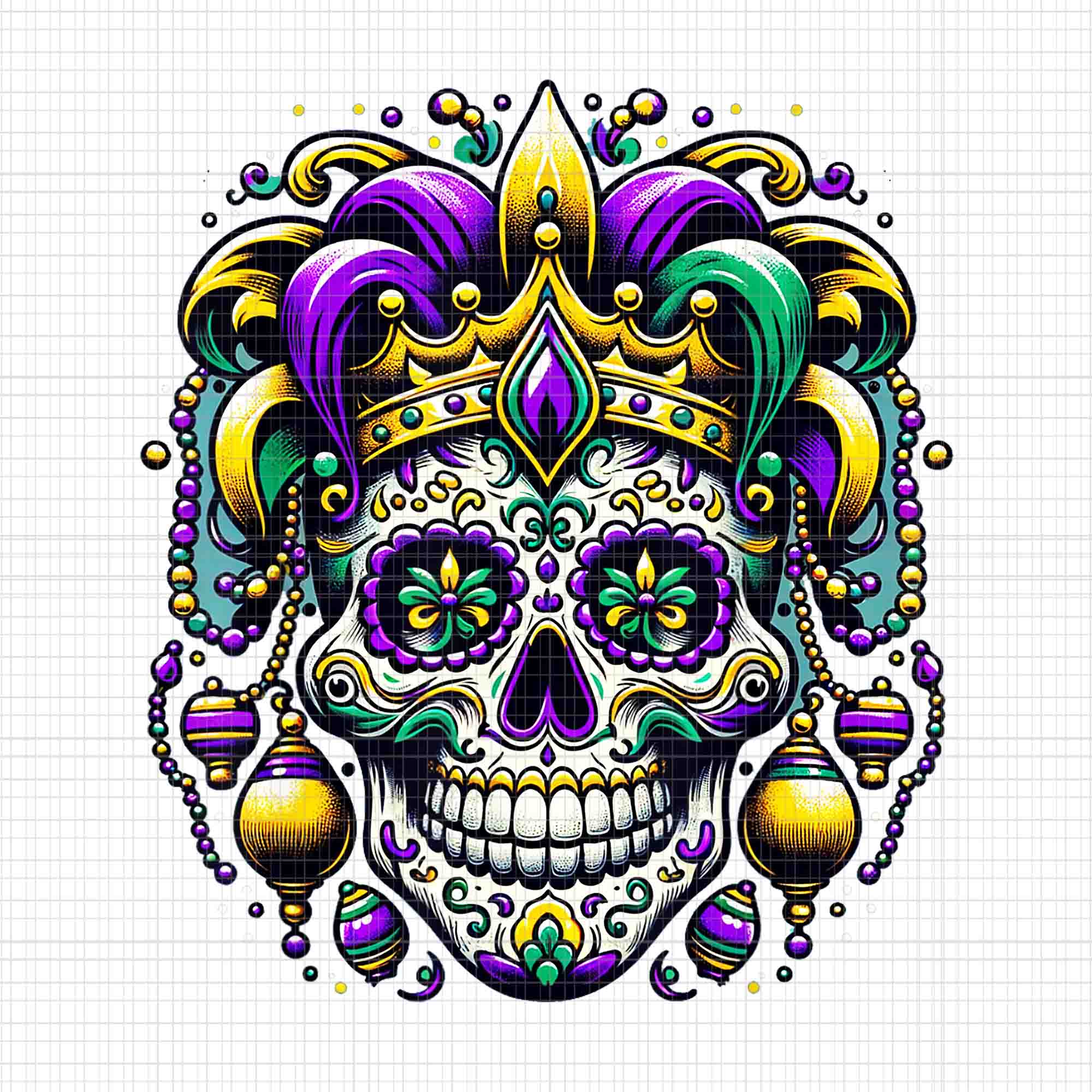 Regal Mardi Gras Skull Png, Mardi Gras Skull Png, Mardi Gras Png