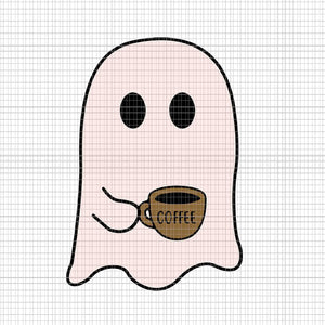 Ghost Drinking Coffee Svg, Funny Halloween Coffee Svg, Ghost Halloween Svg, Ghost Coffee Svg, Ghost Svg, Halloween Svg