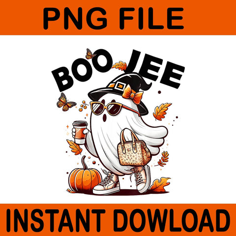 Boojee Ghost Halloween Pumpkin Spooky Season PNG