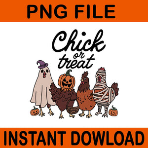 Chick Or Treat Witch Spooky Chicken Halloween PNG