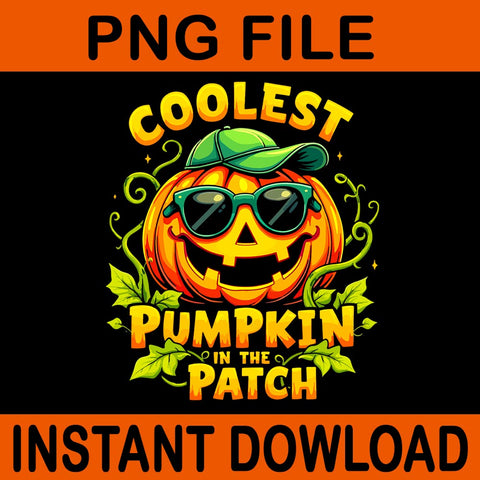 Coolest Pumpkin In The Patch Halloween PNG