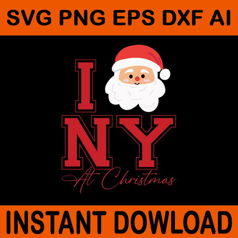 I Love New York At Christmas SVG