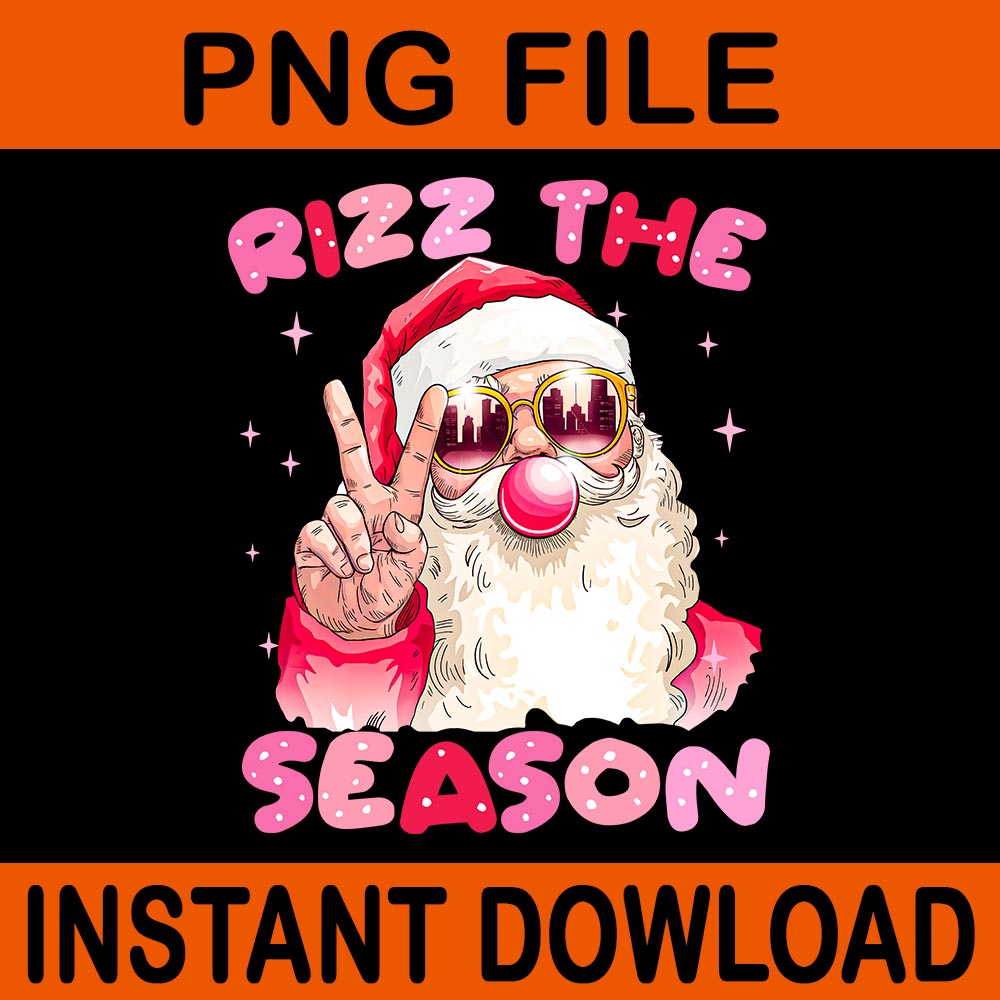 Rizz The Season Santa PNG, Rizz The Season Santa Christmas PNG