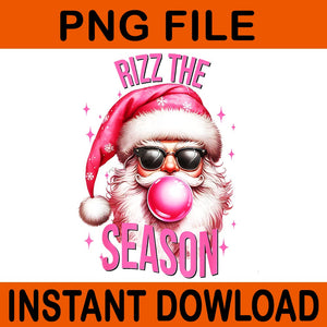 Rizz The Season Santa PNG, Christmas Rizzmas Pink Santa Rizzler PNG ...