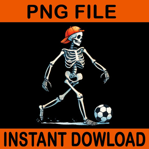 Skeleton Soccer Halloween PNG