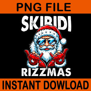 Skibidi Rizzmas Santa PNG, Santa Rizzmas Christmas PNG, Skibidi Santa Christmas PNG