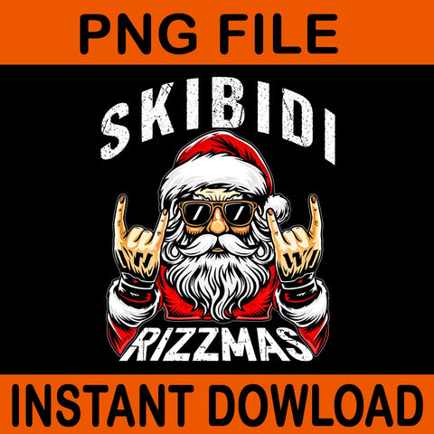 Skibidi Rizzmas Santa PNG, Santa Rizzmas Christmas PNG, Skibidi Santa Christmas PNG