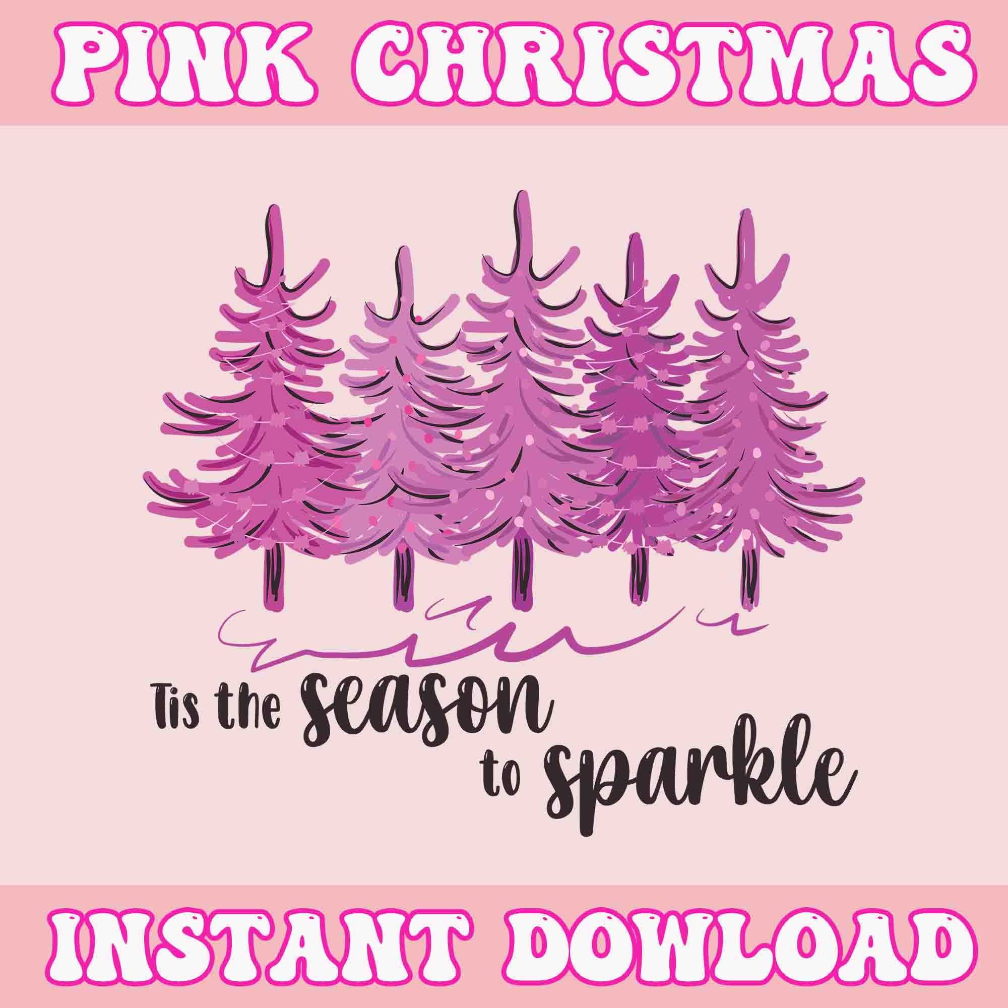 Tis The Season To Sparkle Svg, Pink Christmas Svg, Pink Winter Svg, Pink Santa Svg, Pink Santa Claus Svg, Christmas Svg